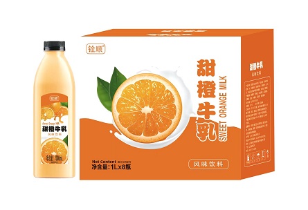 铨顺甜橙牛乳1L